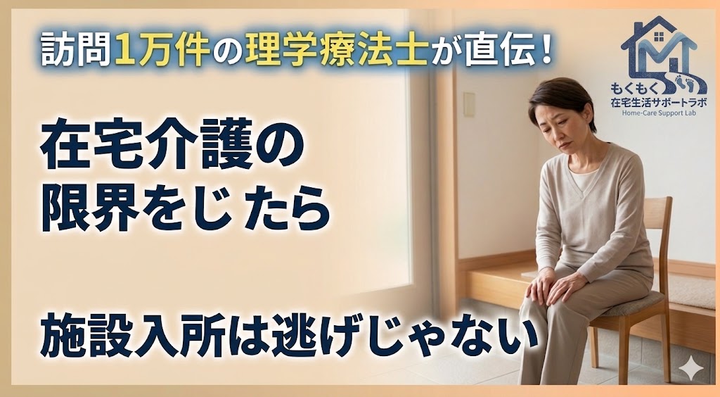 在宅介護の限界を感じた家族介護者のイメージ