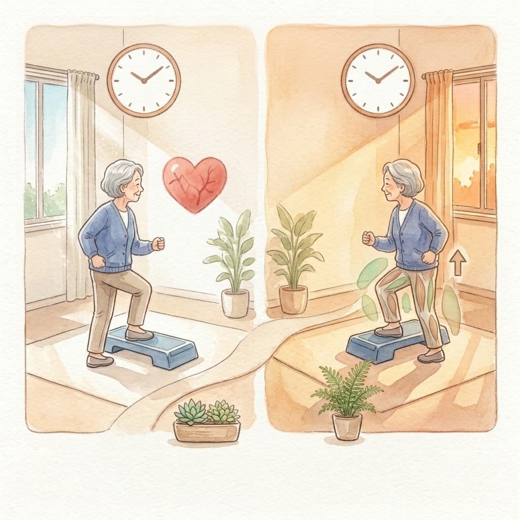 目的によって時間と回数を使い分ける踏み台昇降のイメージ