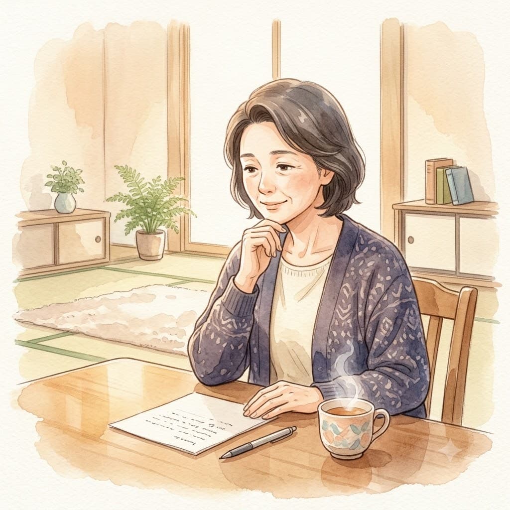 認知症の徘徊をめぐる家族の3つの誤解を表す水彩イラスト